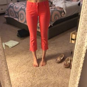 Loft Bright Coral kick Crop